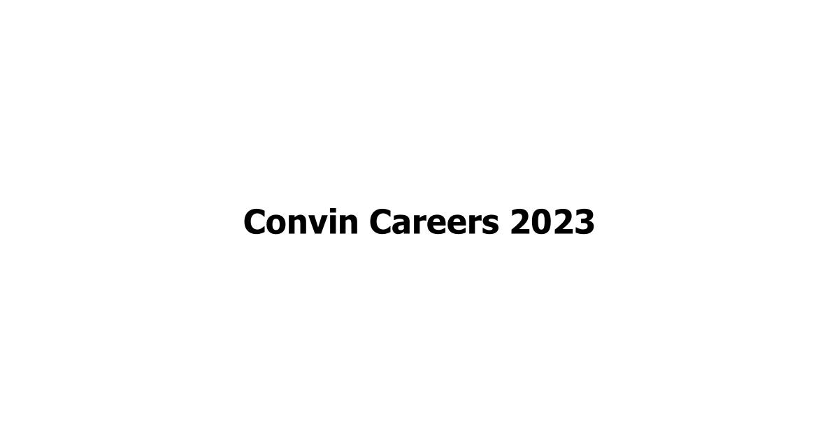 Convin Careers 2023