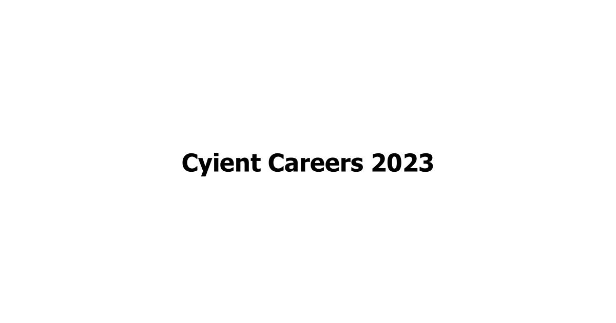 Cyient Careers 2023
