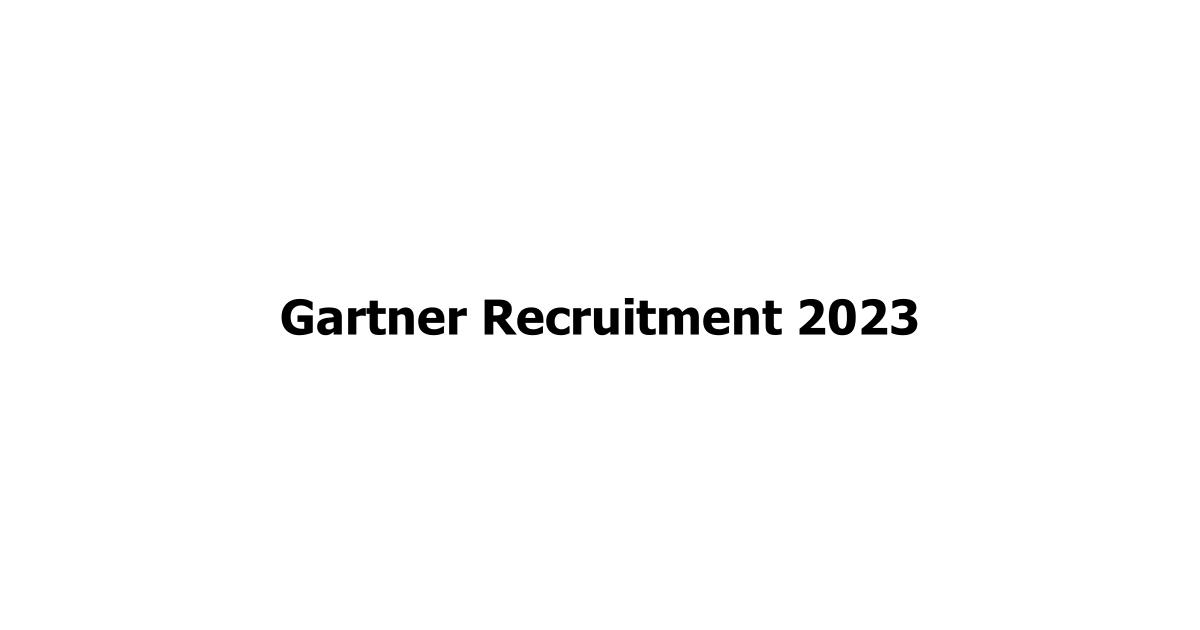 Gartner Recruitment 2023