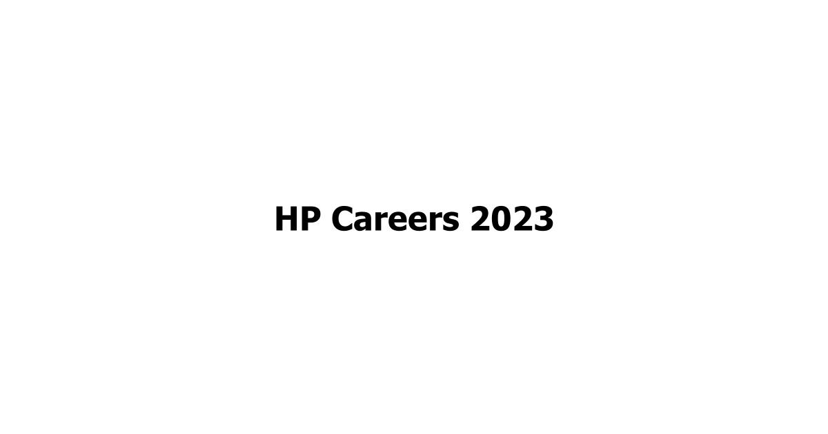 HP Careers 2023