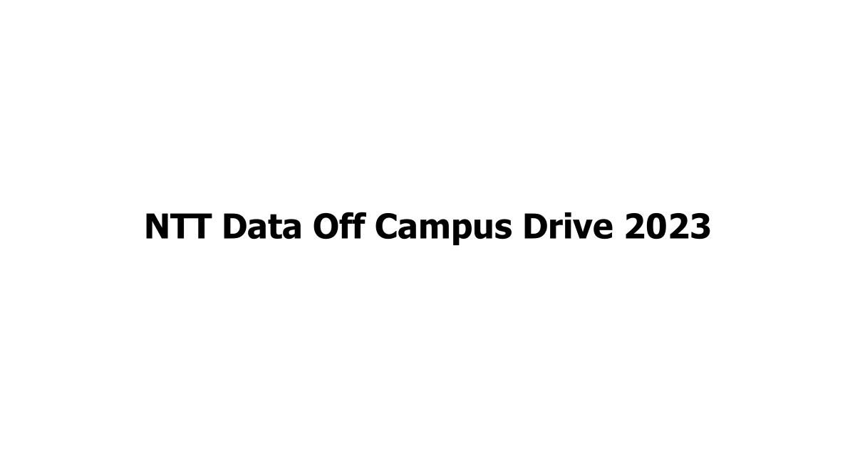 NTT Data Off Campus Drive 2023