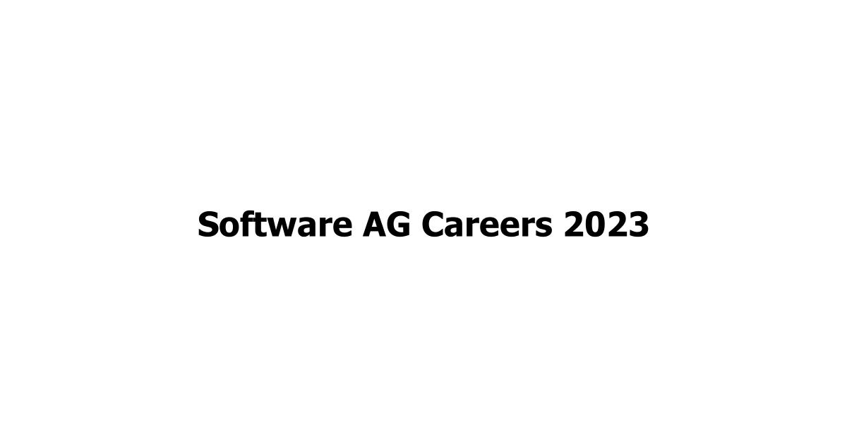 Software AG Careers 2023