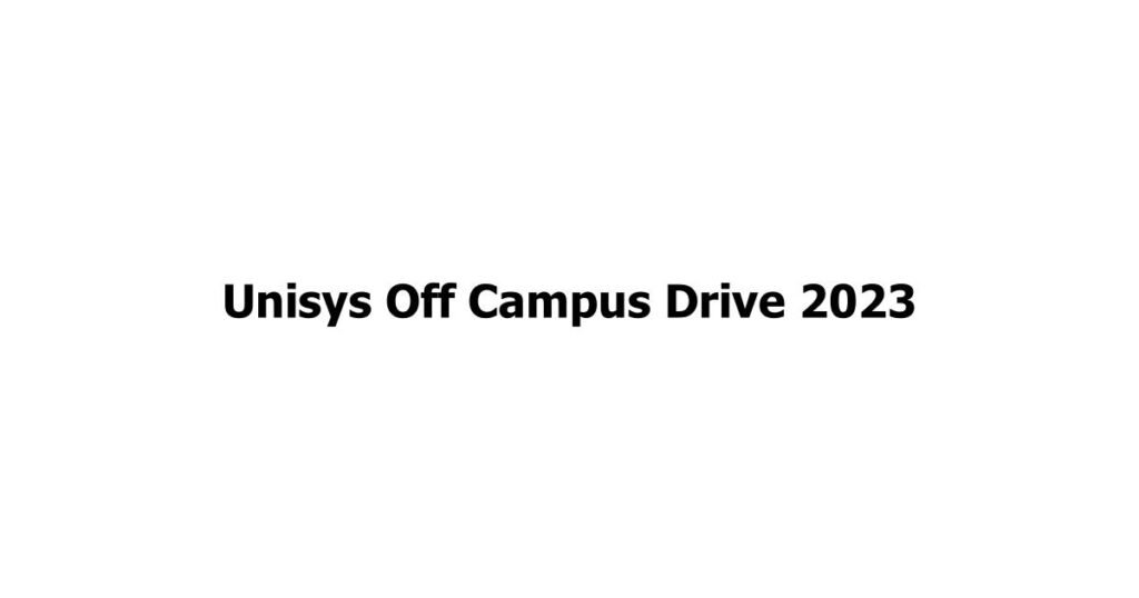 Unisys Off Campus Drive 2023