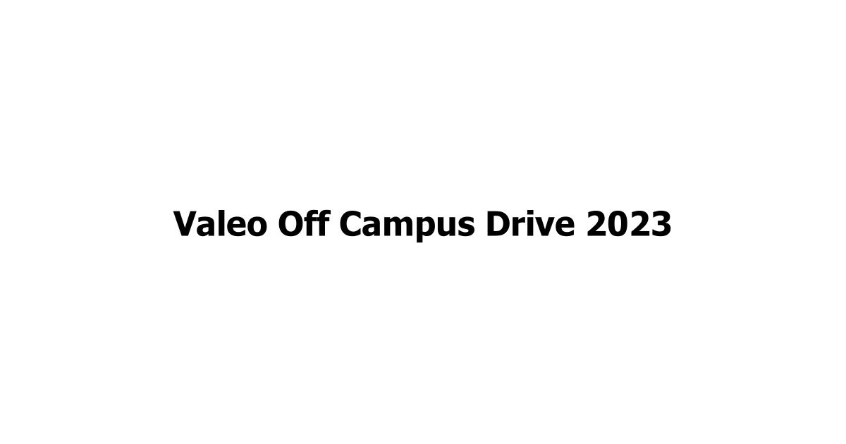 Valeo Off Campus Drive 2023