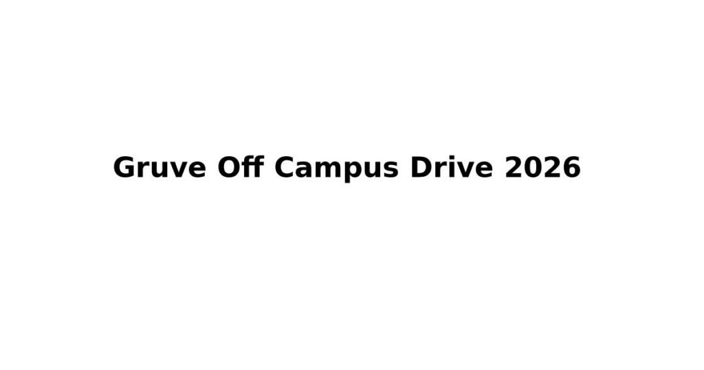 Gruve Off Campus Drive 2026